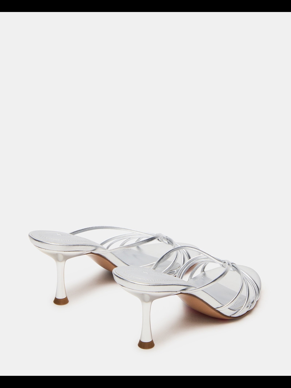Steve Madden Edna Silver Leather Heels - Picture 5 of 8